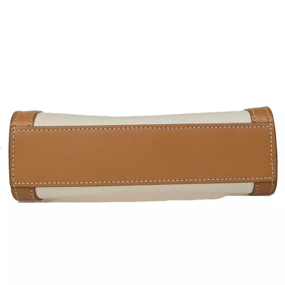 CELINE Logo Vertical Cabas 2Way Mini Hand Tote Bag Canvas Leather Brown - Picture 7 of 16